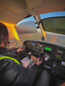 Emily Horne flying